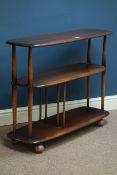 Ercol 'Windsor' book trolley, W91cm, H70cm,