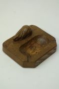 'Rabbitman' oak ashtray,