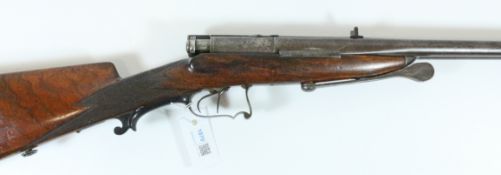 Late 19th century German double barrel obsolete calibre combination sporting gun by F V Dreyes of