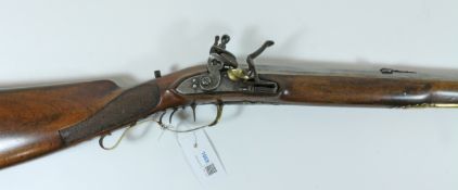 Late 18th century Central European flintlock 12 bore sporting rifle by Kramer Neuhaus,
