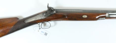 19th century 9 bore percussion sporting gun by Fishenden, 80cm (30.