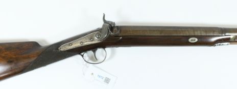 Early 19th century 10 bore percussion sporting gun by Baker,