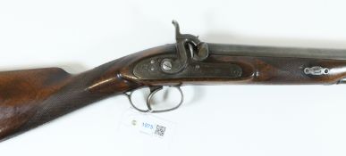 Mid 19th century 10 bore percussion sporting gun by I Hollis & Sons London, 78cm (30.