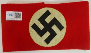 WW2 German Swastika arm band with RZM label No.