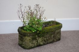 Composite stone planter with lion mask, W70cm Condition Report <a href='//www.