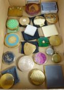Mid 20th Century and later compacts including Stratton and others, cigarette cases,