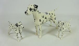 Beswick Dalmatian 'Arnoldene' and two smaller Beswick Dalmatians (3) Condition Report