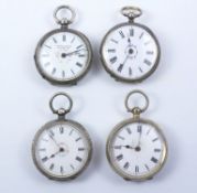 Late 19th century silver and enamelled pocket watch signed Kendall & Dent Switzerland Swiss marks