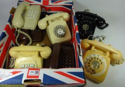 Seven Vintage telephones in one box Condition Report <a href='//www.