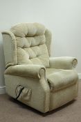 'Celebrity' electric reclining armchair upholstered in beige (This item is PAT tested - 5 day