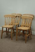 Set four beech farmhouse chairs Condition Report <a href='//www.davidduggleby.