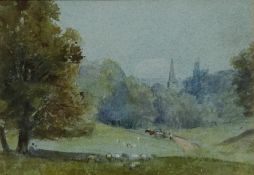 'Christchurch Park Ipswich', watercolour by Owen Frederick Morgan (1867-1953),