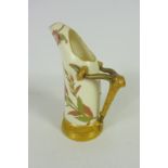 Royal Worcester tusk jug with gilt branch handle on ivory ground H15cm Condition Report