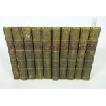 Books - Collection of early 19th Century leather bound books 'The British Drama ,