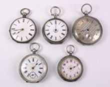 Late 19th century pocket watch Swiss marks stamped 935,