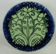 Large pottery charger, impressed Minton D40.