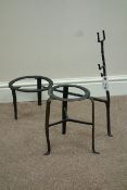 Early 19th Century wrought iron Lark Spit/ Trivet and a kettle stand Condition Report