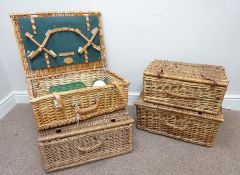 Wicker picnic hamper and three other wicker baskets (4) Condition Report <a