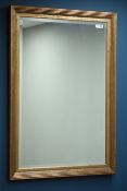 Gilt framed wall mirror, bevelled glass,