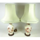 Pair of Masons 'Mandalay' pattern lamps,