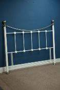 Victorian style cream and satin brass finish 5' Kingsize headboard Condition Report