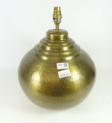 Brushed brass metal table lamp,