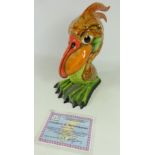 Lorna Bailey Big Bird Series 'Walley the Wader' model, Limited edition no. 43, with certificate H29.