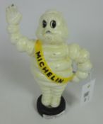 Cast metal money box of a Michelin Man on tyre H23cm Condition Report <a