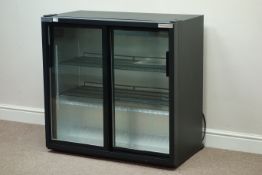 Autonumis double back bar drinks cooler fridge with sliding doors,