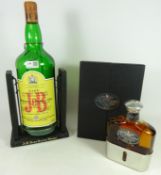 Clan Campbell 'Legendary' aged 18 years Scotch Whiskey in presentation box and a J & B three litre