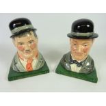 Pair of Royal Doulton Laurel & Hardy book ends,