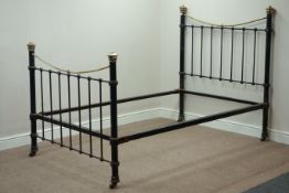 Victorian 4' brass and iron bedstead Condition Report <a href='//www.