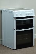 Beko BDC643W electric double oven with four burner hob,