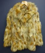 Medium length Patchwork Rabbit fur jacket,