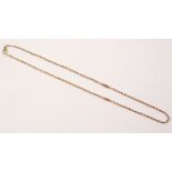 Victorian rose gold chain necklace stamped 9c approx 6gm Condition Report <a