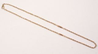 Victorian rose gold chain necklace stamped 9c approx 6gm Condition Report <a