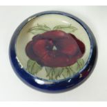 Moorcroft Burslem 'Pansy' pattern dish no.