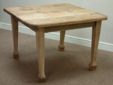 Early 20th century oak dining table, 104cm x 103cm,