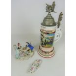 Early 20th Century porcelain Imperial German beer stein,
