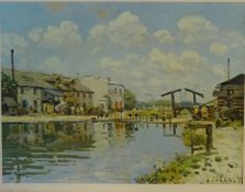 'Le Canal', colour print after Alfred Sisley (1839-1899),