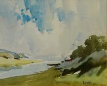 'Abersoch', watercolour signed by Vaughan Bevan (British b.