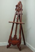 Classical style carved hardwood easel, H172cm Condition Report <a href='//www.