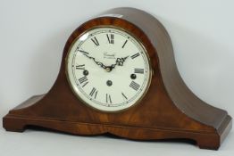 Mahogany mantle clock dial signed 'Comitti of London',
