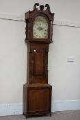 Early 19th century oak and mahogany longcase clock,