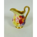 Royal Worcester jug painted with berries and signed Kitty Blake,