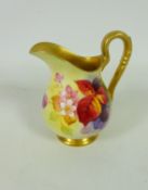 Royal Worcester jug painted with berries and signed Kitty Blake,