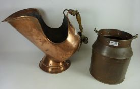 Copper coal helmet and a small copper carrier (2) Condition Report <a