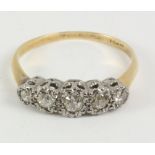 Five stone diamond ring stamped 18ct Condition Report <a href='//www.