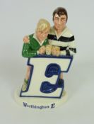 Beswick 'Worthington E' advertising model of two Rugby Players,