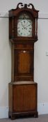 Early 19th century oak and mahogany with rosewood detail longcase clock, eight day movement,